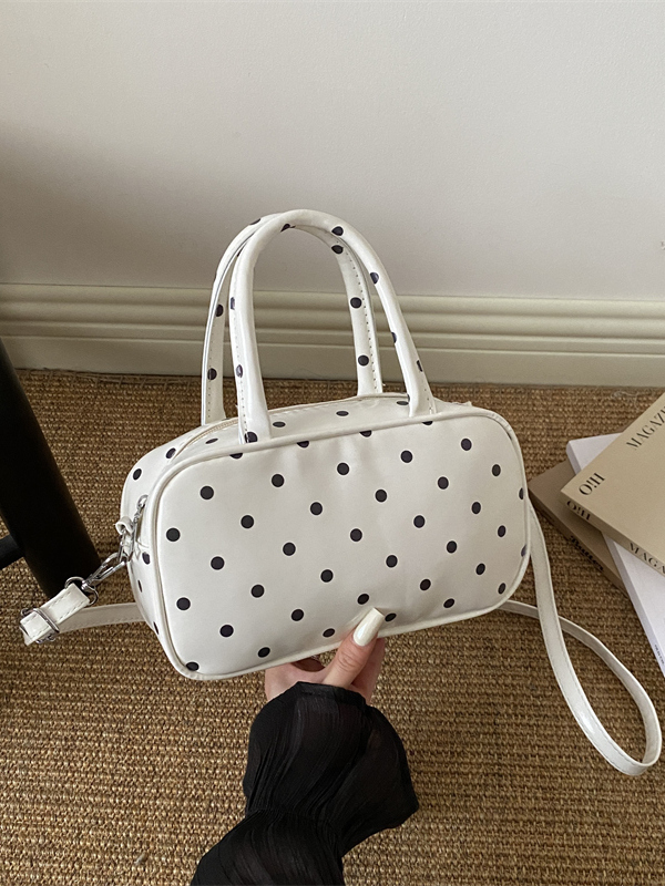 Women'S Young Bags - 한국 스타일 대용량 도트무늬 여름 핸드백,