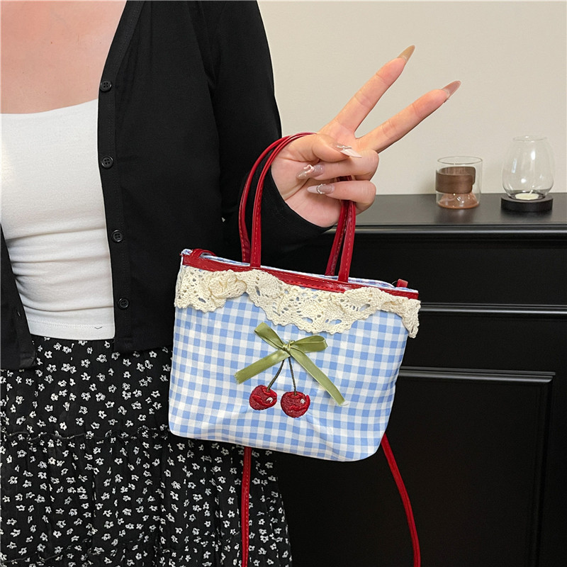 Women Bags Branded - 여성용 새 핸드백 한국 체크 무늬
